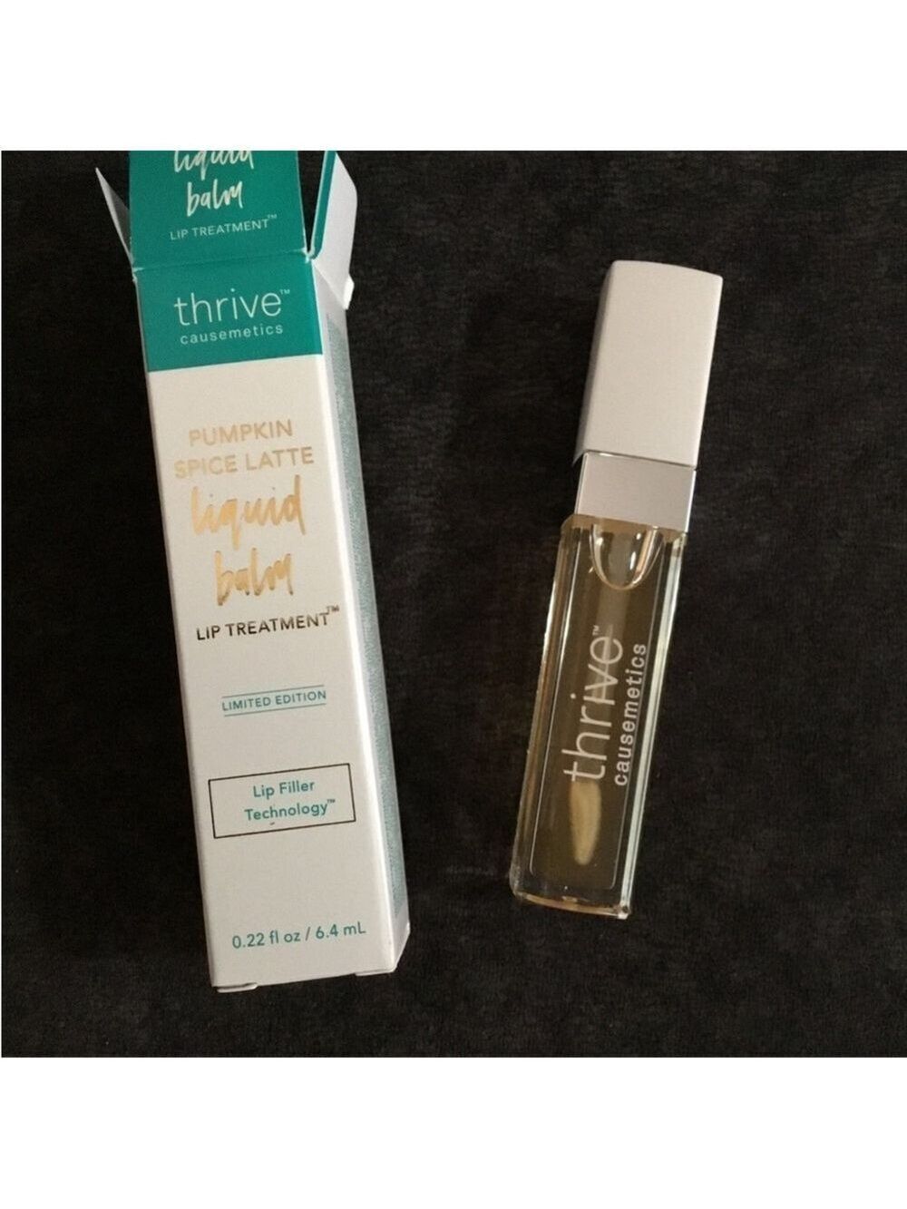 Thrive causemetics pumpkin spice latte liquid balm lip treatment